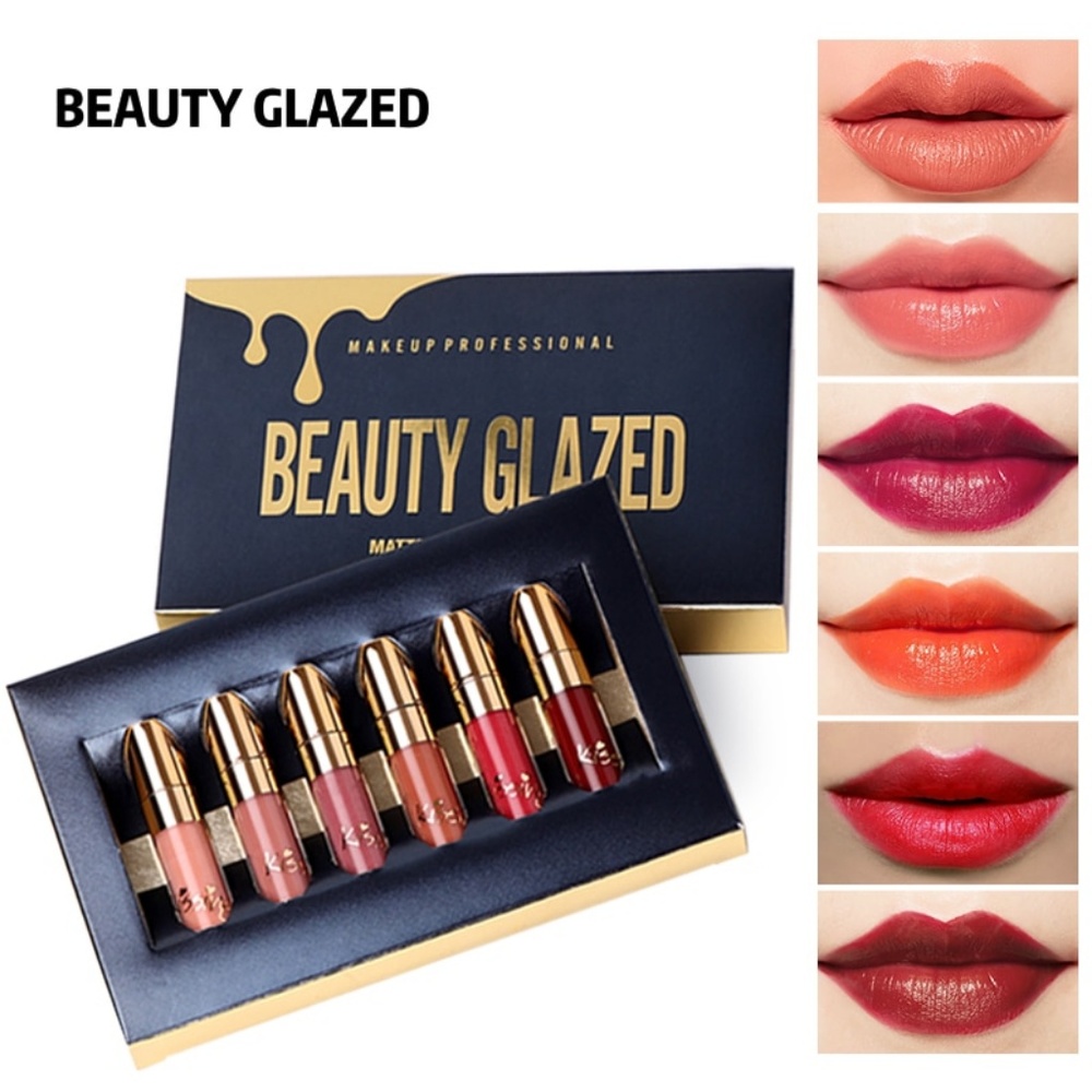 BEAUTY GLAZED 6PCS Matte Liquid Lipstick